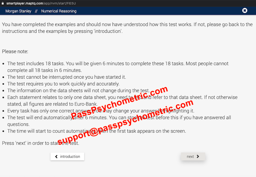 Morgan stanley - maptq cut-e - numerical reasoning test