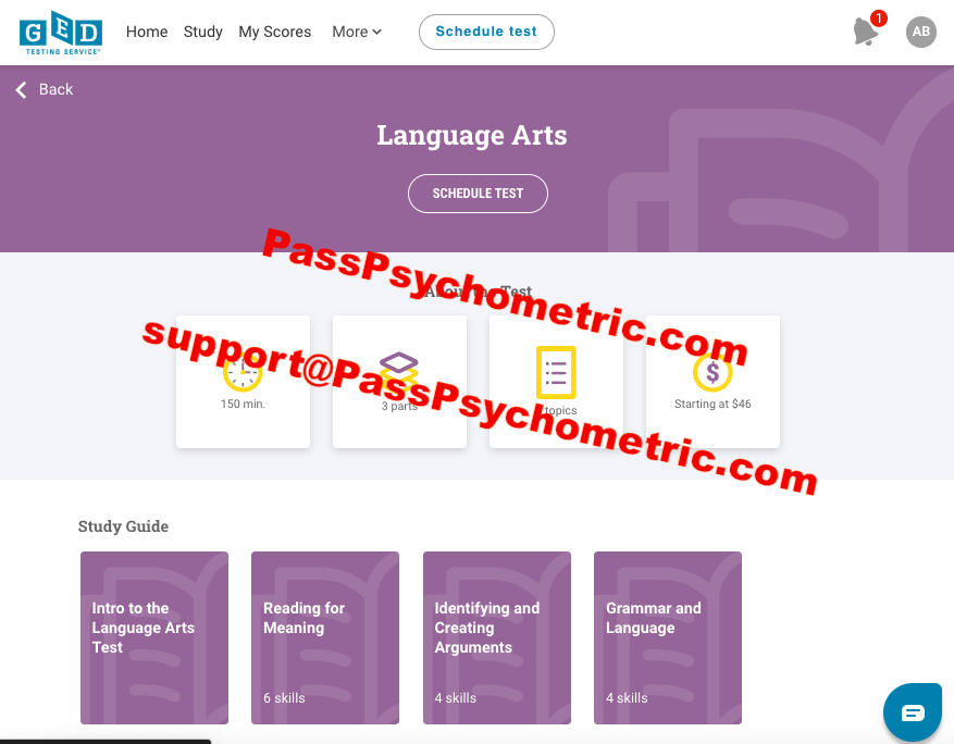 GED Language Arts Exam - Cheat GED Exam - PassPsychometric