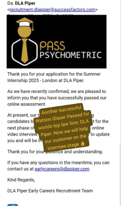 DLA Piper Watson Glaser Passed Interview Invite!