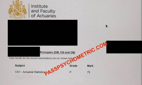 PASS CS1 ACTUARIAL EXAM PROOF